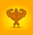cartoon a bodybuilder vector image vector image