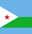 djibouti official flag of country vector image vector image