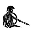 spartan with sword and shield vector image