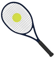 tennis racket with ball vector image vector image