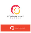 fire logo template flame symbol icon vector image vector image