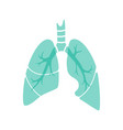 Asthma concept with cartoon lungs Royalty Free Vector Image