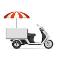 realistic food cart vector image vector image
