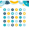 set simple icons astronomy vector image vector image