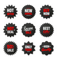 realistic black price tags collection special vector image