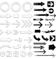 lots of black arrows set vector image