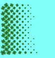 saint patricks day border with green four vector image