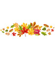 fall leaves realistic composition vector image vector image