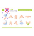 hand washing disinfection sanitary hygiene vector image