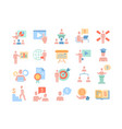 large set business training icons vector image