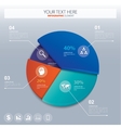 pie chart - business statistics with icons vector image vector image