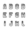 halloween font typography alphabet with drip vector image vector image
