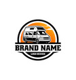 rv camper van logo vector image