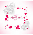 bright red hearts shaped frame with white paper vector image