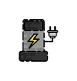 electric car flat icon vector image