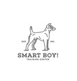 fox terrier logo vector image vector image