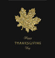 happy thanks giving golden dust dark square vector image