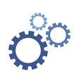mechanical cogs icons working together vector image