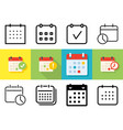 meeting deadlines icon set vector image
