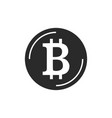 black bitcoin based secure icon vector image