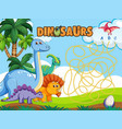 dino board game template vector image