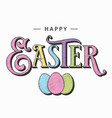 easter card with eggs on white background vector image vector image
