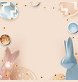 easter sale poster template with 3d realistic vector image vector image