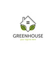 eco friendly home icon green house logo vector image