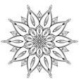 flower mandala coloring page simple symmetric vector image