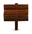 wooden road sign vector image
