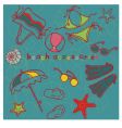 summer beach set vector image