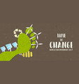 environment day banner green carbon footprint vector image vector image