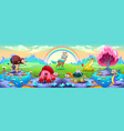 fantasy animals in a landscape of dreams vector image vector image