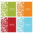 floral card backgrounds vector image