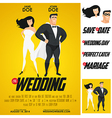 funny super hero movie poster wedding invitation vector image vector image
