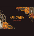 halloween background for fear dark zombie party vector image