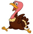 cute turkey running vector image