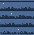 blue bethlehem skyline silhouette seamless vector image vector image