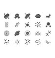 molecule flat glyph icons vector image