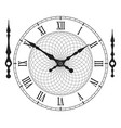 vintage watch dial with arrows vector image vector image