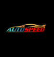 auto speed cars logo design concept vector image vector image