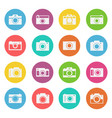 camera icon flat style set vector image vector image