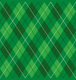 green and white seamless argyle pattern background vector image