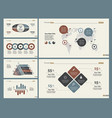six logistics charts slide templates set vector image