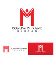 m letter logo template vector image