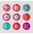 modern style wedding symbol flat design icon set vector image vector image