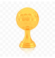 winner golf cup award golden trophy logo isolated vector image vector image