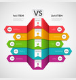 comparison infographic business chart with choice vector image