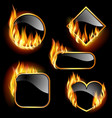 flaming frames vector image vector image