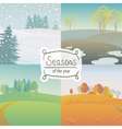 four seasons vector image